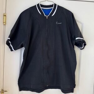 Vintage 90s Nike White Tag Heavy Zip Shooting Y2K Swoosh Basketball Shirt Men L